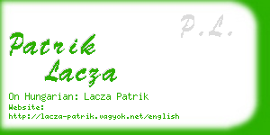 patrik lacza business card